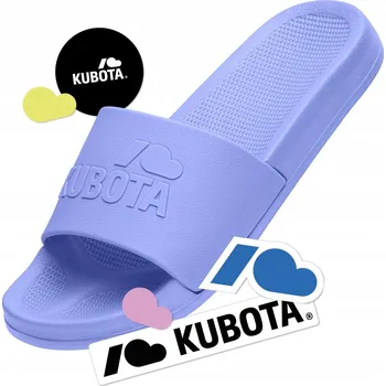 Dámské pantofle DÁMSKÉ NAZOUVÁKY KUBOTA BASIC PLAIN 39 FIALOVÉ GUMOVÉ + SAMOLEPKY 39