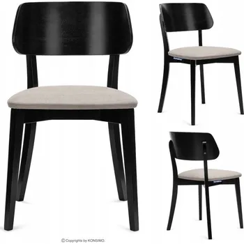 ČALOUNĚNÁ DŘEVĚNÁ ŽIDLE INDUSTRIAL RETRO LOFT VINIS KONSIMO Béžová