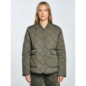 Dámské oblečení BIG STAR Dámská prošívaná bomber bunda khaki Arona 303 XXL