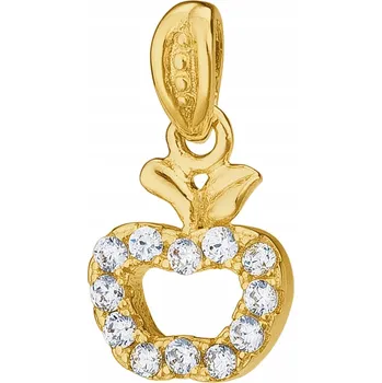 Přívěsek JABLKO jemný stříbrný pozlacený přívěsek 925