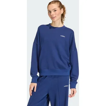 Dámská mikina ADIDAS Mikina s vyšívanou grafikou Seasonal Essentials Colorpop L BÍLÁ|MODRÁ