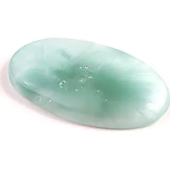 Přírodní kámen Kabošon Pectolite (zelený Larimar) č.8012 (36x20x6mm)