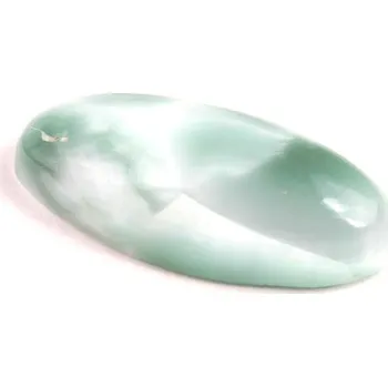 Přírodní kámen Kabošon Pectolite (zelený Larimar) č.8027 (30x14x7mm)