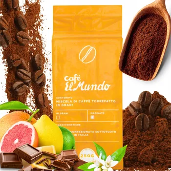 ITALSKÁ MLETÁ KÁVA 250G ARABICA ČERSTVĚ PRAŽENÁ MOKA ORO Cafe El Mundo