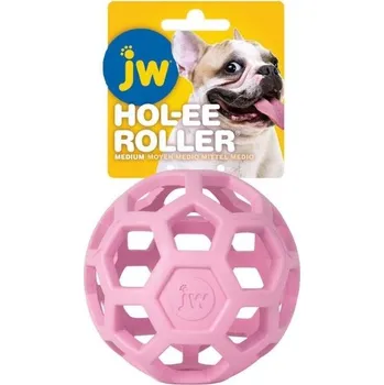 Hračka pro psa JW PET Hol-EE děrovaný míč růžový (M) 11cm