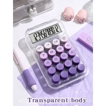 Kancelářská technika Kalkulačka transparent PASTEL fialová AAA