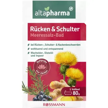 Koupelová sůl altapharma Mořská sůl do koupele na záda, ramena a šíji 80 g