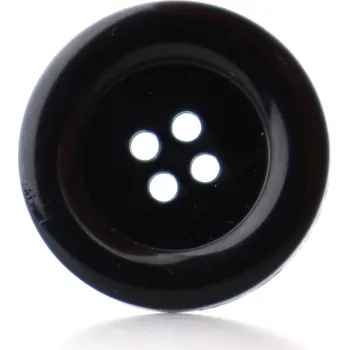 Knoflík Pro Háčkování Knoflík kulatý plast 23 mm, černý