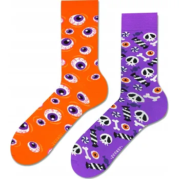 Dámské ponožky Dámské barevné vtipné dlouhé Bavlna halloweenské Ponožky 36-40 ZOOKSY