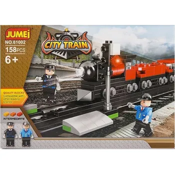 ostatní stavebnice Stavebnice Jumei City VLÁČEK 158 dílků 25 x 18 cm