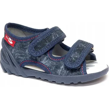 Dámské pantofle Papuče tmavě modré textilní pantofle Ren But, velikost 20