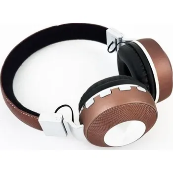 Sluchátka Elegantní bezdrátová bluetooth sluchátka V682 s mikrofonem, barva zlatá, růžová a hnědá Barva: brown