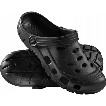 Dámské pantofle PÁNSKÉ PANTOFLE ŽABKY DÁMSKÉ GUMOVÉ BOTY M-TAC PANTOFLE NA LÉTO DOMA ČERNÉ 46
