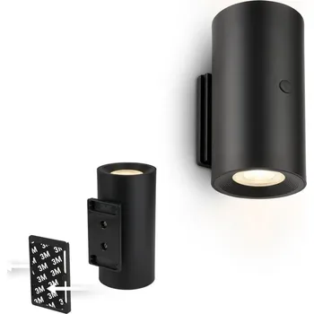 Nástěnné svítidlo BRILONER Isy nástěnné svítidlo - 2W, 200lm, nabíjecí, LED, dotykový vypínač, stmívatelné, černá 3942015