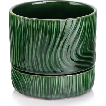 Květináč Květináč 13 cm keramický zelený
