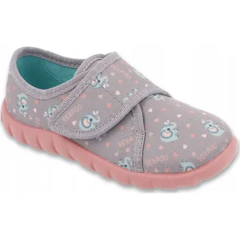 Dívčí obuv DĚTSKÉ PAPUČE 24 PAPUČE DO PAPUČE PŘEPÍZKY DO ŠKOLKY BEFADO 457P007