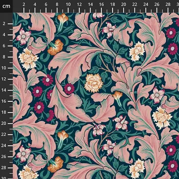 Free Spirit William Morris Bedford Park 086.TEAL vícebarevná bavlněná látka