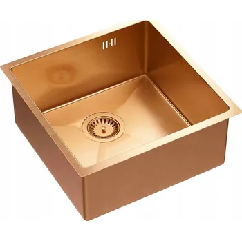 Granitový dřez Jednokomorový dřez Quadron Paul ocel, bronzový