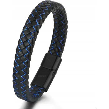 Náramek Pánský náramek s magnetickým zapínáním, černo-modrý, 21 cm