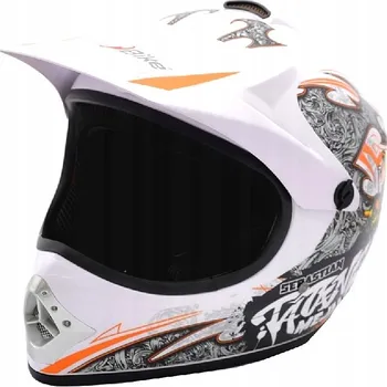 Motodoplněk Dětská cross helma bílá XS (51–52 cm) (dětská přilba TATAN)