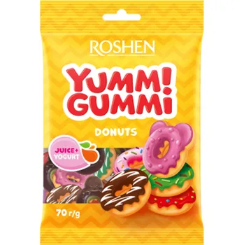 Bonbon Želé Bonbony Roshen Yummi Gummi Donuts Roshen 70 g
