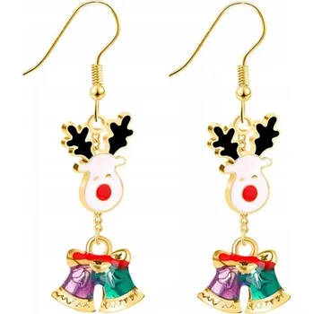 Náušnice Dlouhé vánoční NÁUŠNICE Sob Zvonečky Zima