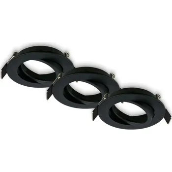 Bodové svítidlo BRILONER Biwa vestavný bodové svítidlo 68mm 3ks sada - 230V, GU10 patice, max. 7W, černé 7628035