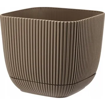 Květináč Květináč plast béžový Verdenia 10,7 cm x 10,7 x 9,5 cm