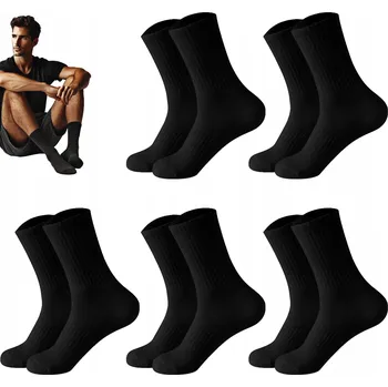 Pánské ponožky LMG Ponožky Černé Premium Froté černé, velikost 39-42