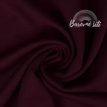 Teplákovina MÁSLOVÁ Vínová 260g (E) (Elegantní lesklá teplákovina)