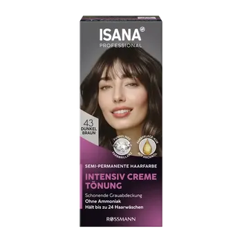 Barva na vlasy ISANA Professional Smývatelná barva 43 Tmavě hnědá