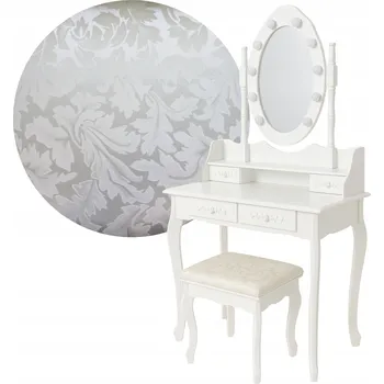 Toaletní stolek Toaletní Stolek Aptel bílý polomatný 75 x 142 x 40 cm