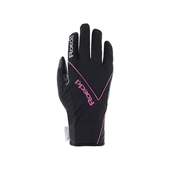 Běžecké rukavice Roeckl Laikko 2 Black/Pop Pink (Běžkařské/biatlonové rukavice)