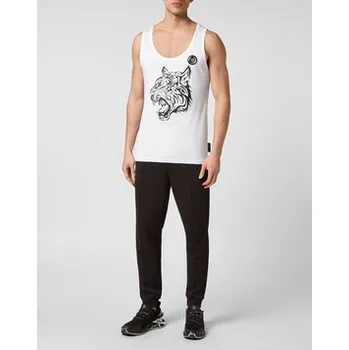 Plein Sport Tank top 1253 Bílá Regular Fit S