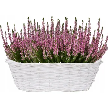 Květináč Obal na květináč 40 cm proutěný bílý