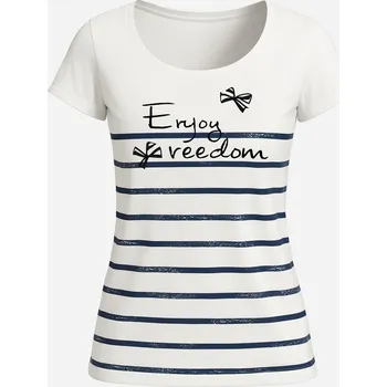 Nz Dámské bavlněné triko s potiskem OKM0014 OKM0014A M