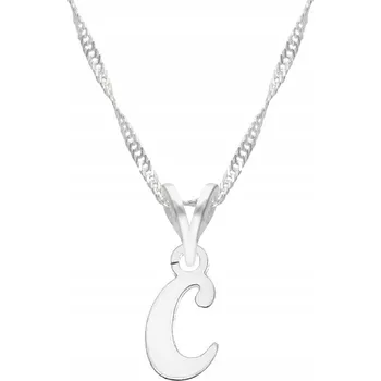 Náhrdelník Stříbrný řetízek náhrdelník 925 Písmeno C