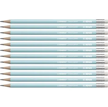 Tužka s gumou STABILO SWANO Pastel modrá HB