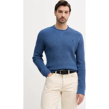 Pánský svetr Svetr s příměsí vlny Polo Ralph Lauren modrá barva, 710P04307 55X, vel. S