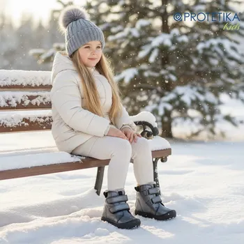Dívčí tenisky Protetika - zimné topánky s membránou PRO-TEX KORA black Veľkosť: 19
