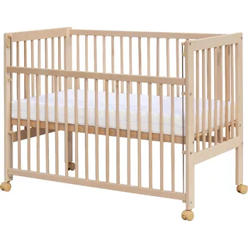 Dětská postýlka Dětská postýlka Scarlett Perta - ECO přírodní (buk) - stahovací bočnice - 120 x 60 cm