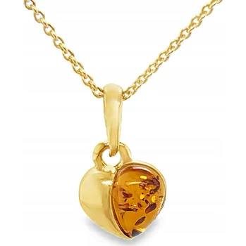 Přívěsek WISIOREK srebrny pozłacany ZÁVĚS BURSHTÝN srdce FILM ZLATÝ