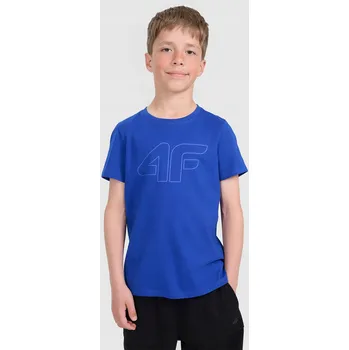 Chlapecké tričko 4F dětské tričko modré bavlna velikost 158