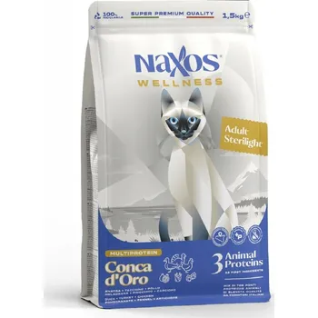 Krmivo pro kočku NAXOS CAT STERILIZED krmivo pro dospělé kočky s kachnou, kuřecím a krůta 1