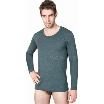 Pánské tričko Wadima tričko BMV-049 s kulatý výstřihem, dlouhý rukáv, šedé, velikost XL