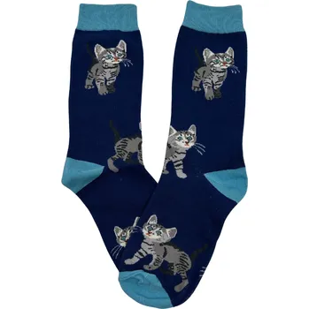 Pánské ponožky Modré ponožky Mourovaté kotě