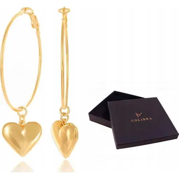 Náušnice Náušnice kruhy s větším srdcem