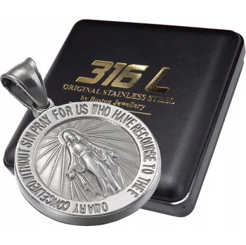 Řetízek STŘÍBRNÁ NÁBOŽENSKÁ MEDAILE S MARII NA ŘETÍZEK , PRÉMIOVÁ CHIRURGICKÁ OCEL