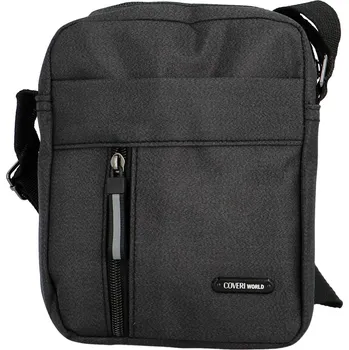 Kabelka Stylová pánská textilní crossbody taška Coveri Vitold, černá