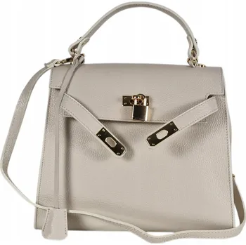 Kabelka Massimo Connti kabelka, typ kufřík, pravá kůže, béžová